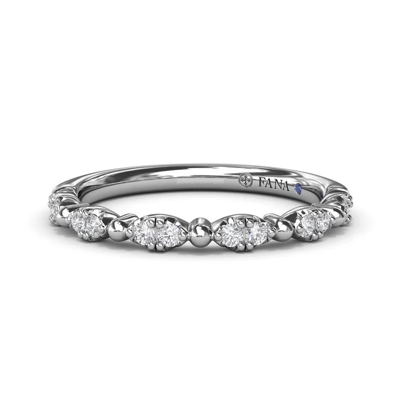 Women’s unique engagement ring-Floating Shared Prong Diamond Band W7503