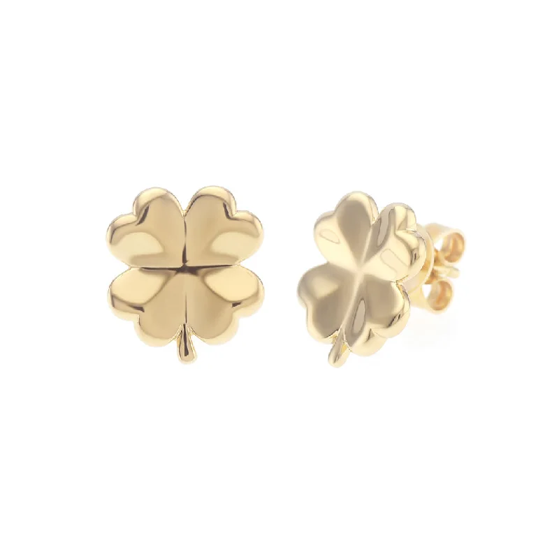 Women’s butterfly earrings-Four-Leaf Clover Earrings