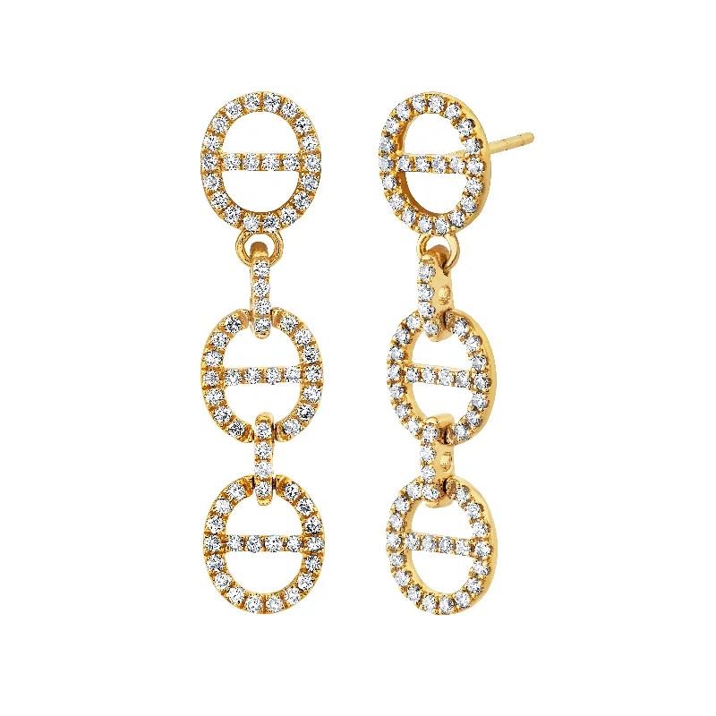 Women’s unique earrings-Locking Link Earrings