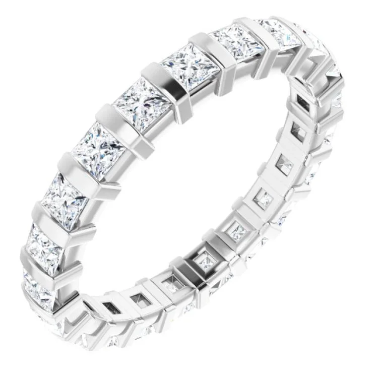 Women’s timeless engagement ring-14K White 1 1/5 CTW Diamond Eternity Band