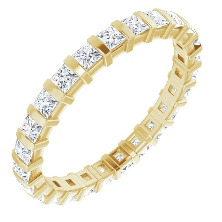 Women’s round halo engagement ring-14K Yellow 1 1/5 CTW Diamond Eternity Band