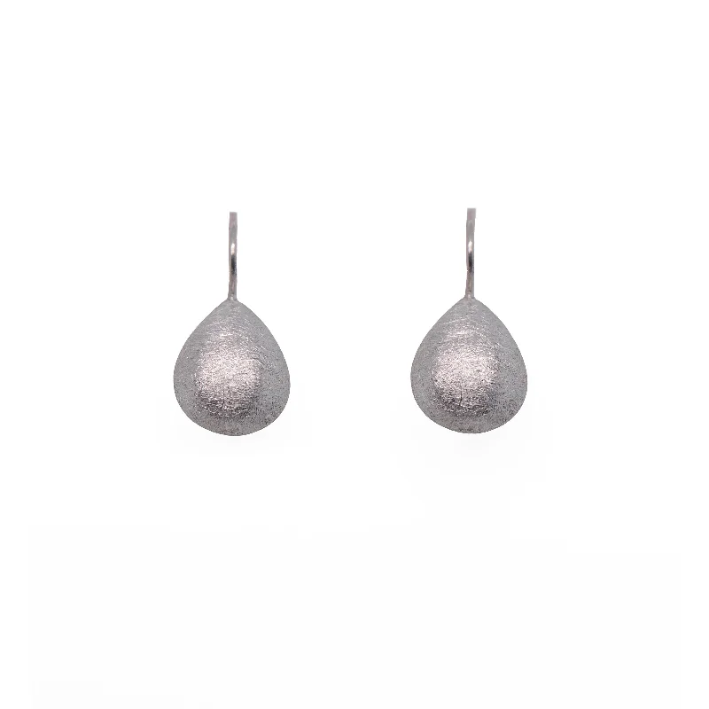 Women’s custom gemstone earrings-Silver Rhodium Drop Earrings