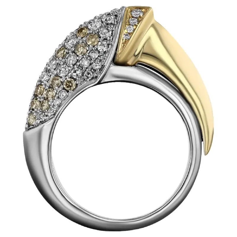 Women’s gold engagement ring-RAVN's Claw Diamond  Encrusted Ring