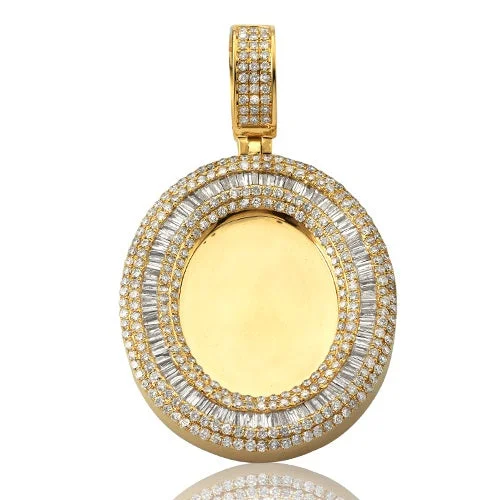 Women’s sparkling necklace-10K 3.76CTW DIAMOND MEMORY PENDANT