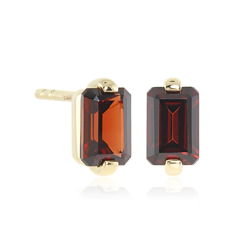 Women’s gemstone earrings-Jackie Earrings in Garnet