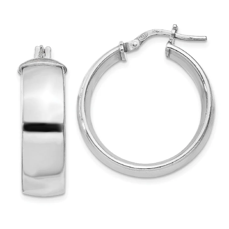 Women’s long earrings-Sterling Silver 26MM Hoop Earrings