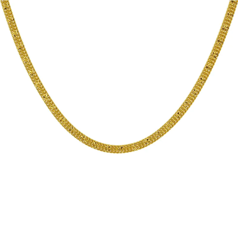 Women’s diamond necklace set-22K Yellow Gold Men's Chain W/ Double Curb Economy Link