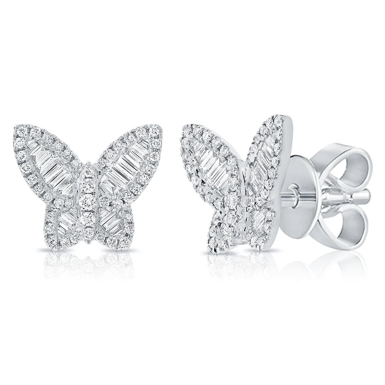 Women’s chandelier earrings-0.45cts Diamond Butterfly Studs