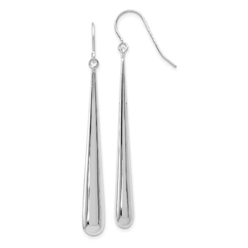 Women’s stud earrings-14KT White Gold 53X6MM Drop & Dangle Earrings