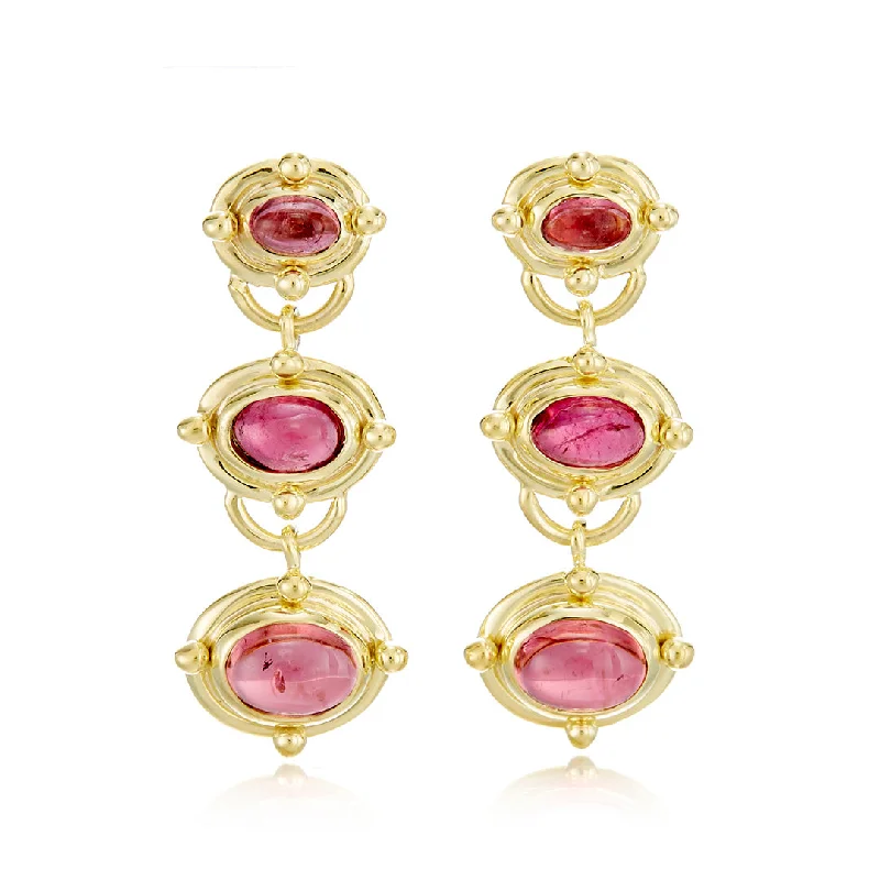 Women’s luxury diamond earrings-Pink Tourmaline Drop Earrings