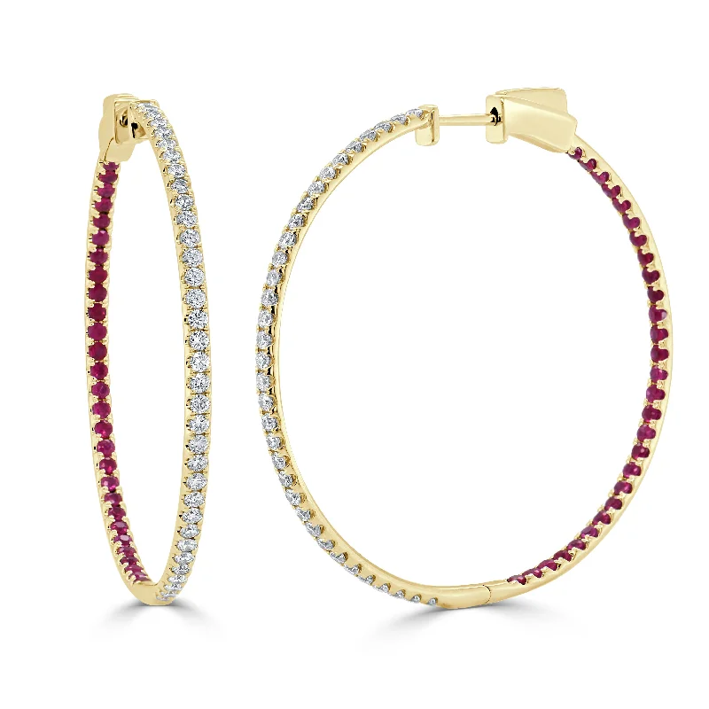 Women’s beaded earrings-Duo Hoops