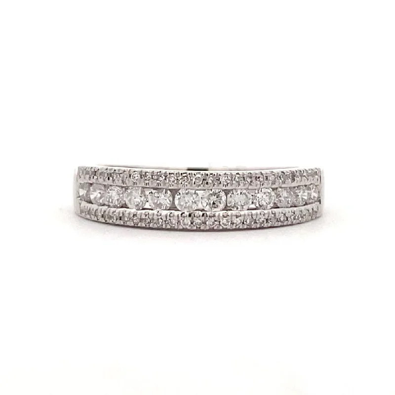 Women’s luxurious engagement ring design-White Gold 1/2 CTW Diamond Band