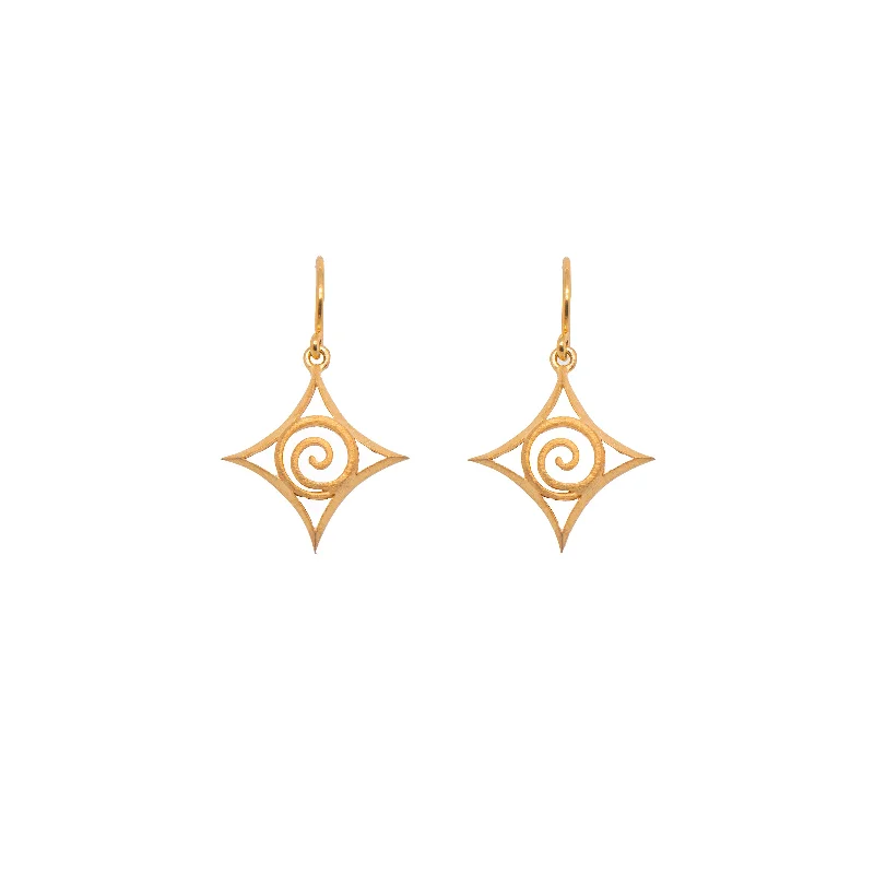 Women’s hoop earrings-Gratitude Wire Earrings 24K Gold Vermeil