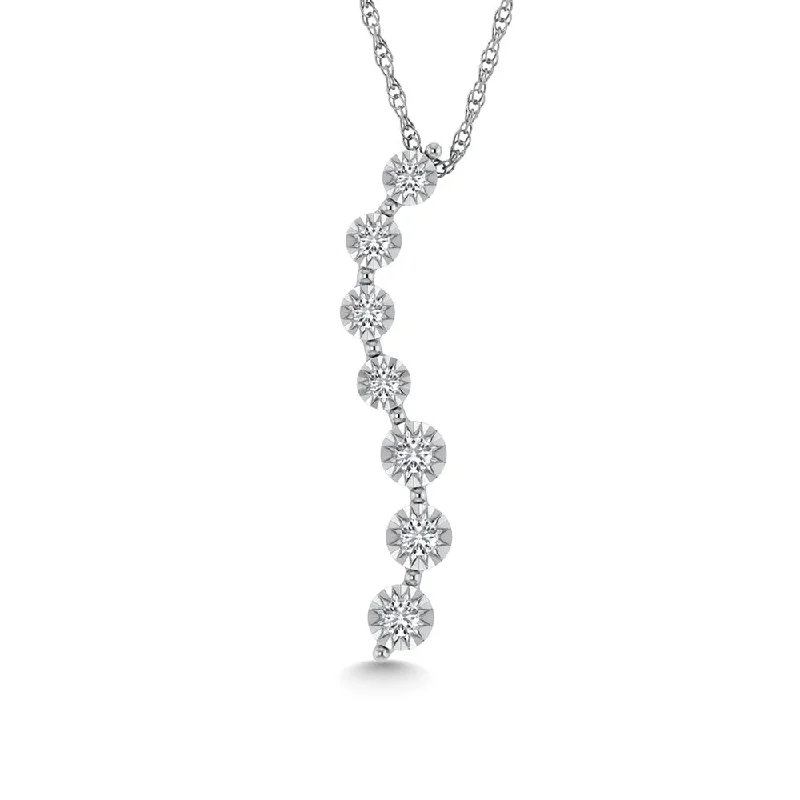 Women’s classic necklace-Diamond 1/10 Ct.Tw. Fashion Pendant in 925 Silver