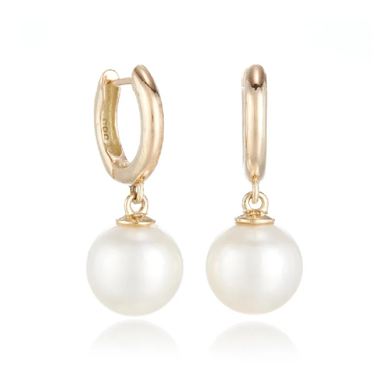 Women’s custom earrings-Soho Earrings in White Pearls