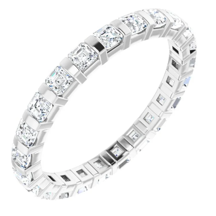 Women’s designer engagement ring-Platinum 1 1/6 CTW Diamond Eternity Band