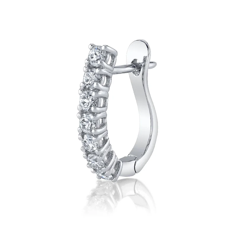 Women’s bold engagement ring-Oval Diamond Huggie