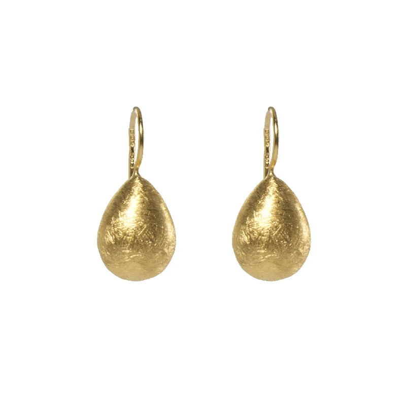 Women’s wedding earrings-Gold Drop Earrings 24K Fair Trade Gold Vermeil