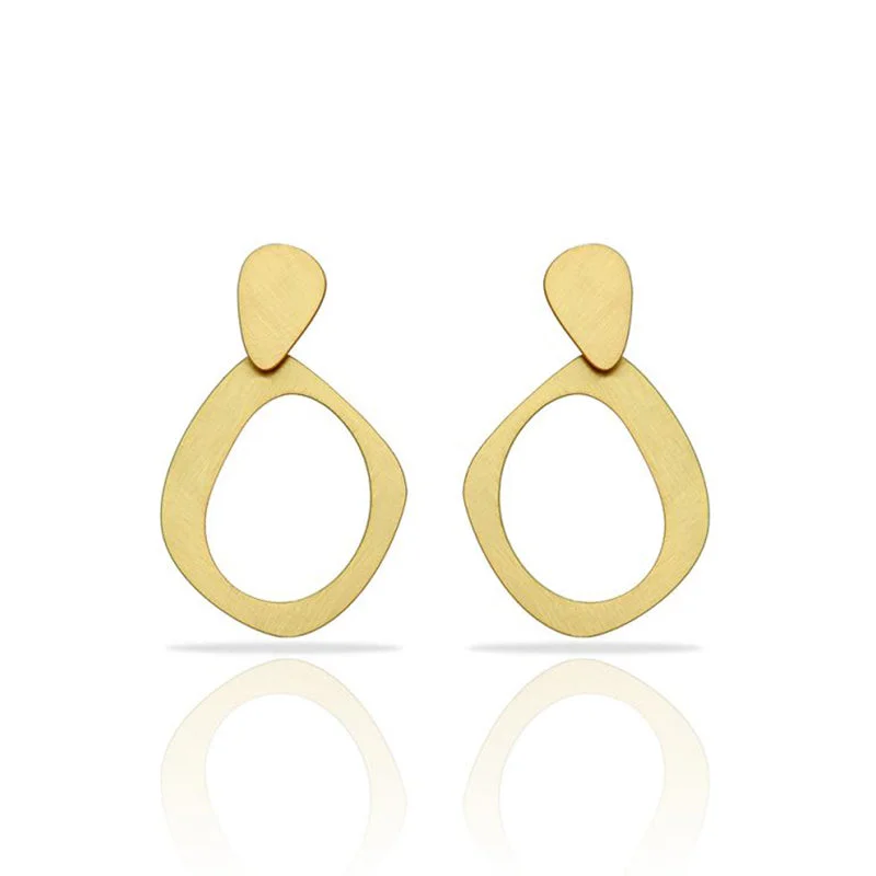 Women’s gold-plated earrings-RAS Too Much Gold Small Earrings