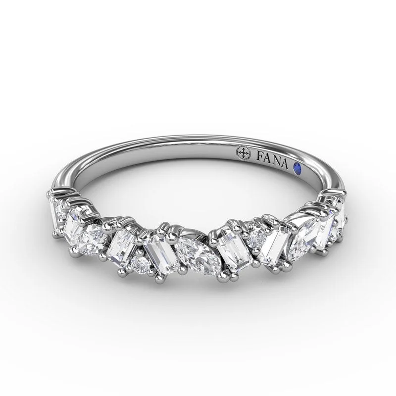 Women’s solitaire engagement ring-Cluster Diamond Band W7451