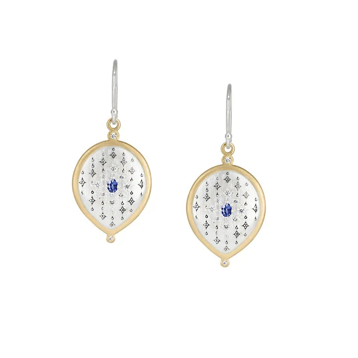 Women’s luxury earrings-Sapphire & Diamond Equinox Earrings