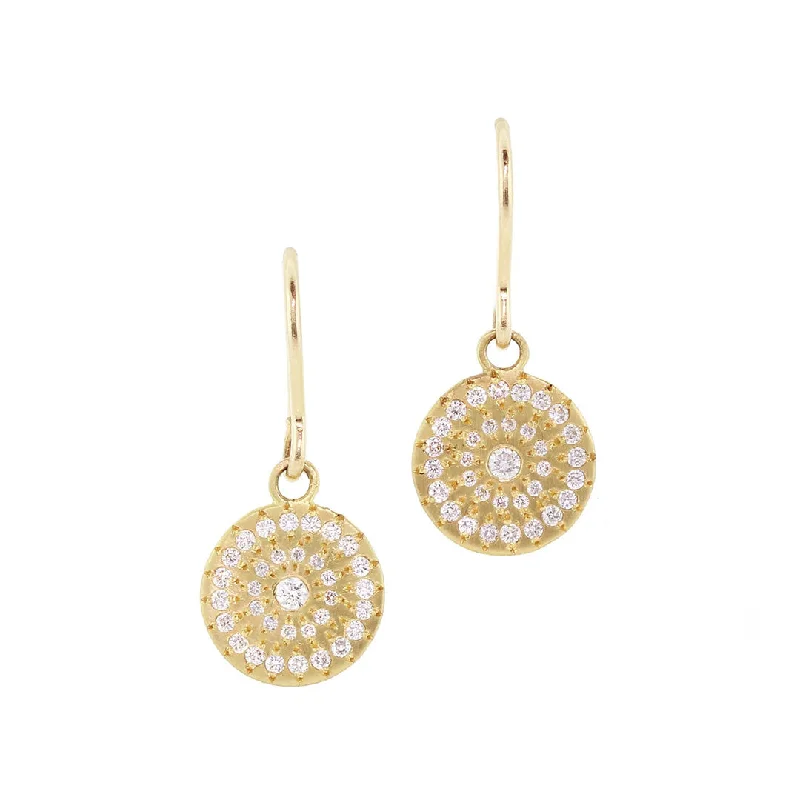 Women’s circular earrings-Diamond Star Earrings