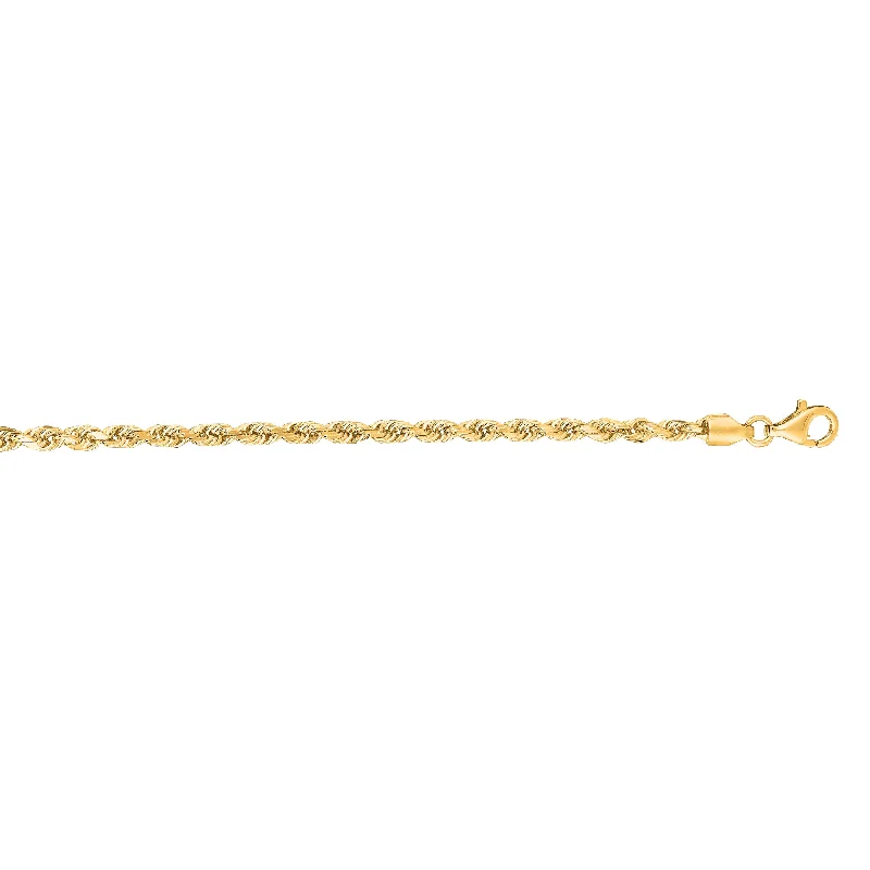 Women’s engagement ring with a twist-14K Gold 3mm Diamond Cut Royal Rope Chain