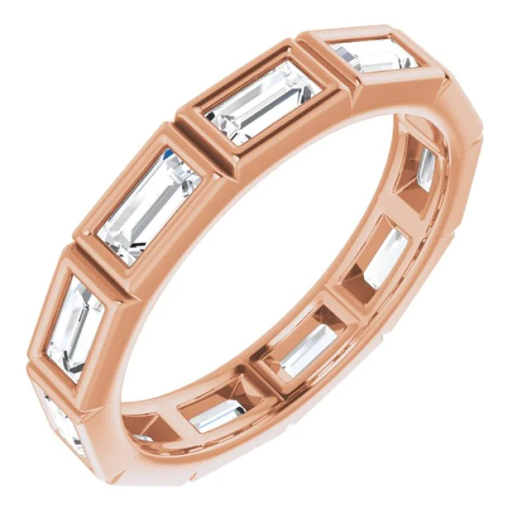 Women’s rose gold diamond engagement ring-14K Rose 1 CTW Diamond Eternity Band