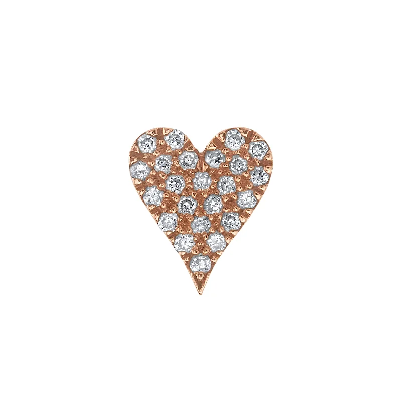 Women’s timeless engagement ring-Diamond Heart Stud