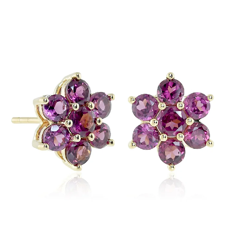 Women’s stud earrings-Aurora Earrings in Garnets