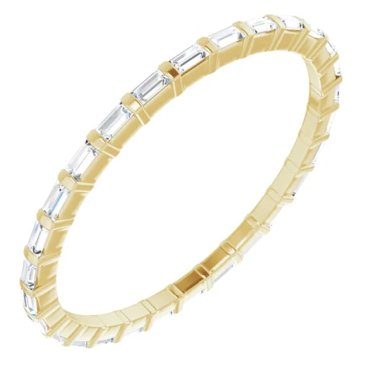 Women’s antique engagement ring-14K Yellow 1/3 CTW Diamond Eternity Band