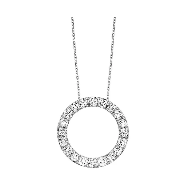 Women’s gold chain necklace-14K White Gold Diamond Pendant (1/4ctw)