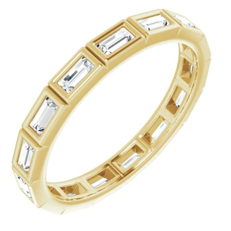 Women’s diamond engagement ring with twist band-14K Yellow 1/2 CTW Diamond Eternity Band