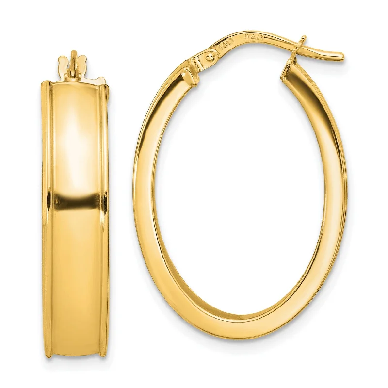 Women’s chandelier earrings-14KT Yellow Gold Hoop Earrings