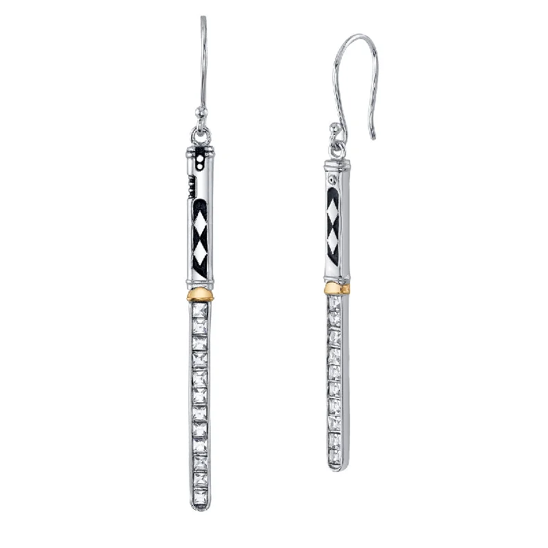 Women’s geometric earrings-Star Wars X RockLove Ahsoka Tano Crystal Lightsaber Earrings