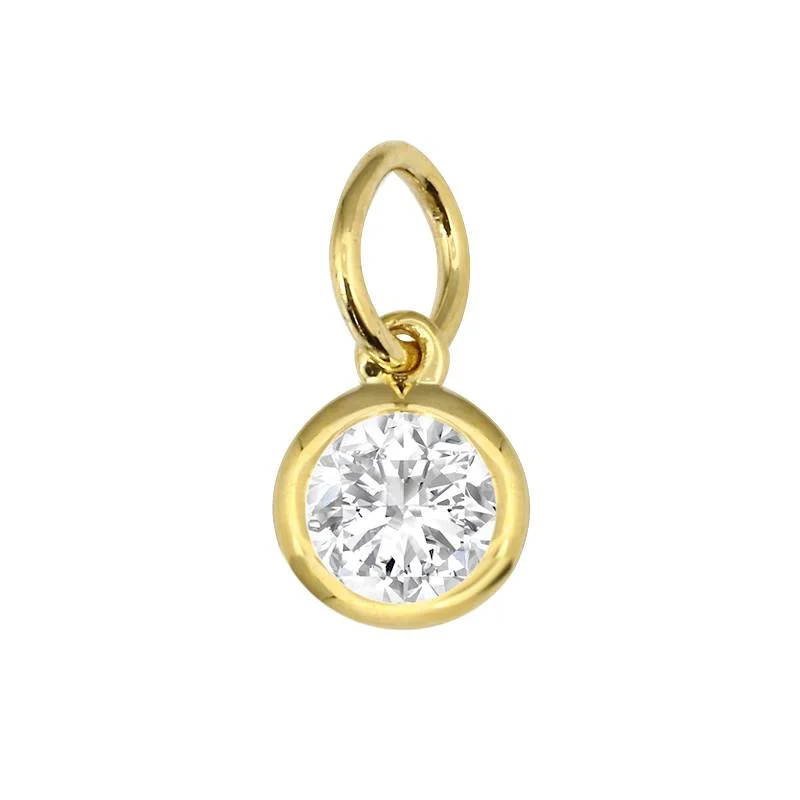 Women’s art nouveau necklace-14k Yellow Gold Diamond Pendant