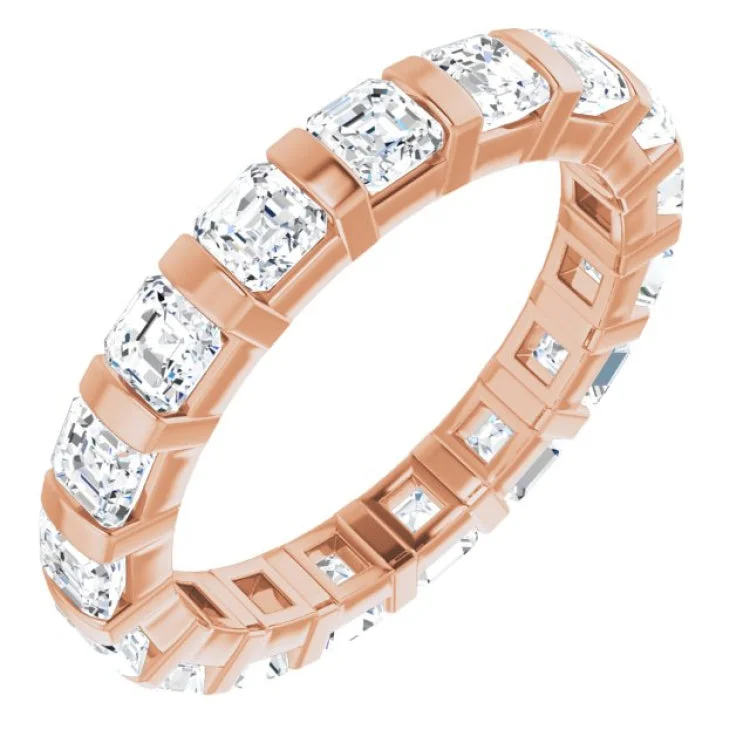 Women’s bridal engagement ring-14K Rose 1 9/10 CTW Diamond Eternity Band