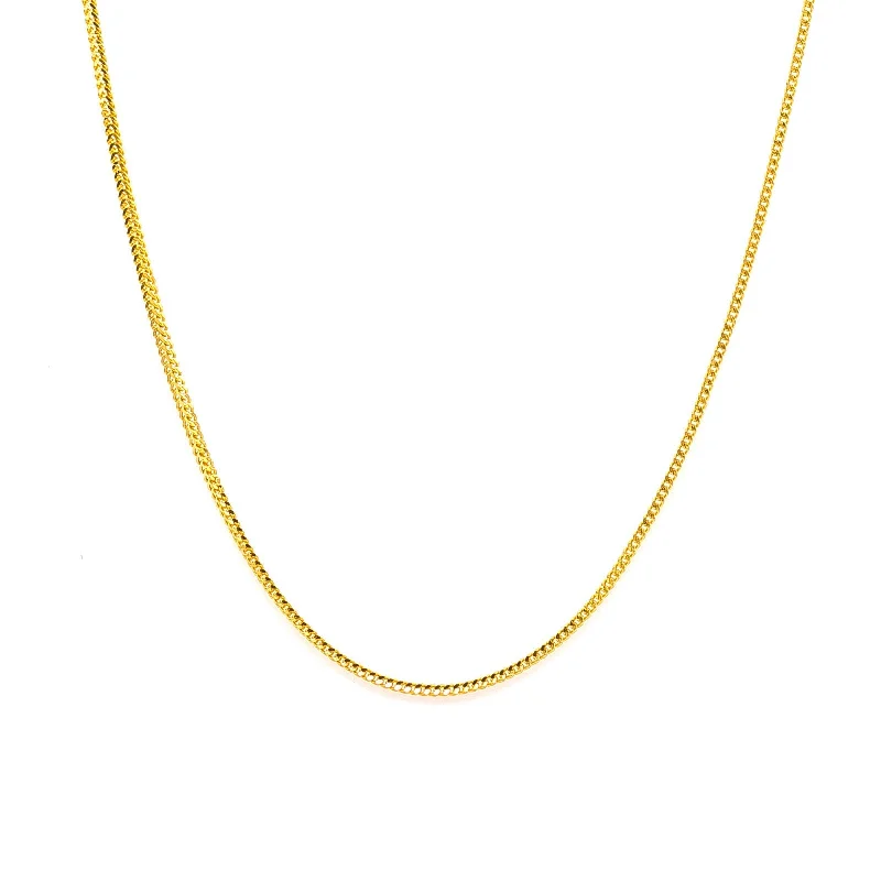 Women’s love necklace-22K Yellow Gold Chain For Kids W/ Braided Link, 5.6 Grams