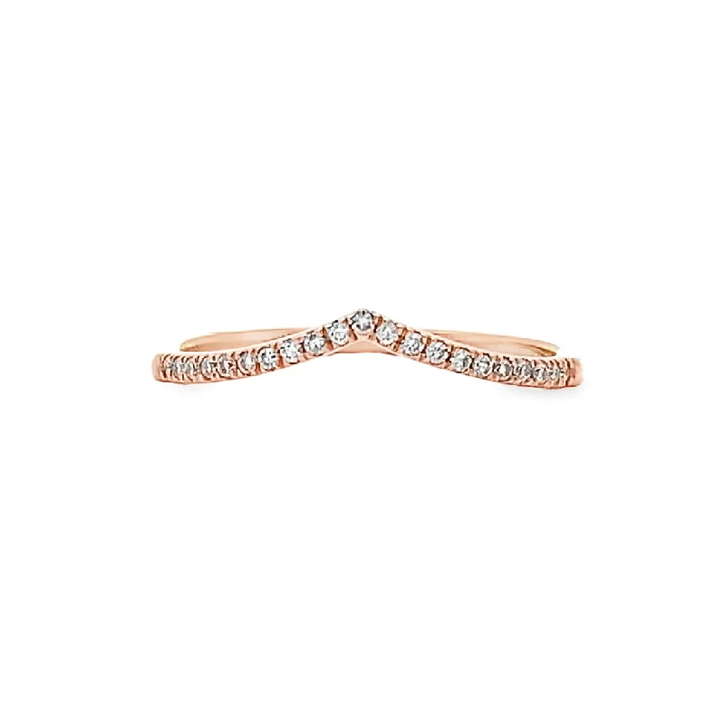 Women’s cushion diamond engagement ring-Diamond Enhancer Band in Rose Gold