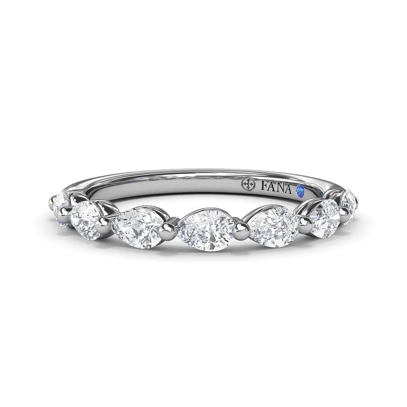 Women’s cushion diamond engagement ring-Angelic Oval Diamond Band W6608