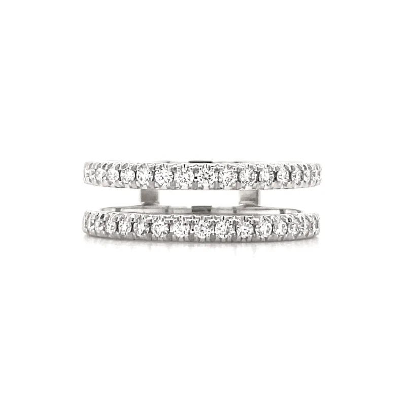 Women’s designer engagement ring-Diamond Enhancer Band in White Gold by B&C