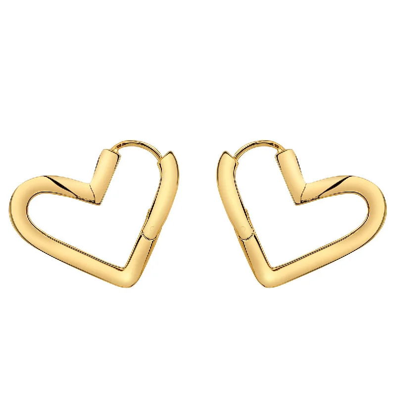 Women’s hammered gold earrings-League of Legends X RockLove KDA Ahri Heart Hoop Earrings