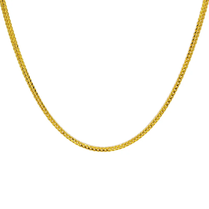 Women’s heart pendant necklace-22K Yellow Gold Chain W/ Anchor & Ball Bead Links, 22 Inches