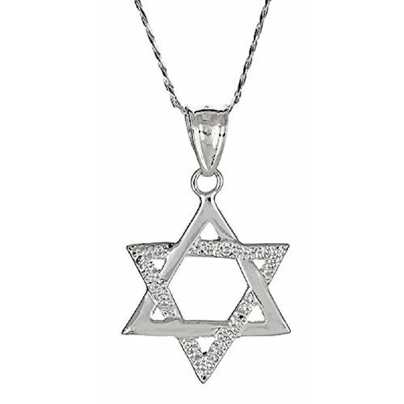 Women’s pendant necklace-Better Jewelry Magen David Jewish Star of David Pendant w. Chain .925 Sterling Silver