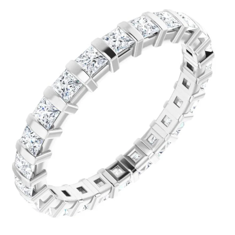 Women’s sapphire engagement ring with diamonds-14K White 9/10 CTW Diamond Eternity Band