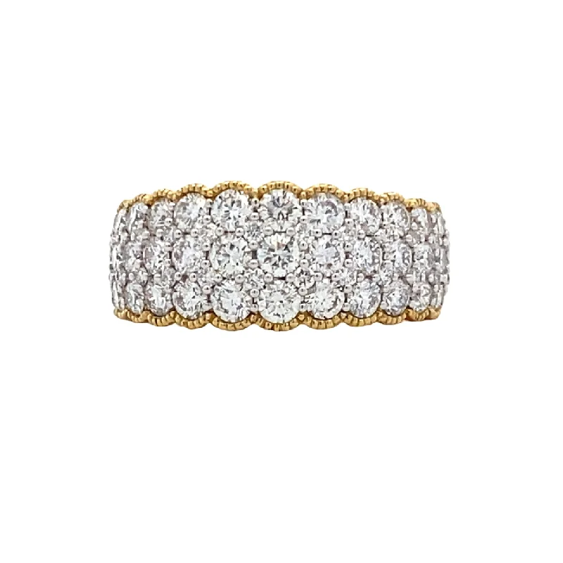 Women’s classic diamond engagement ring-Diamond Simon-Set Band in Two-Tone Gold by Simon G