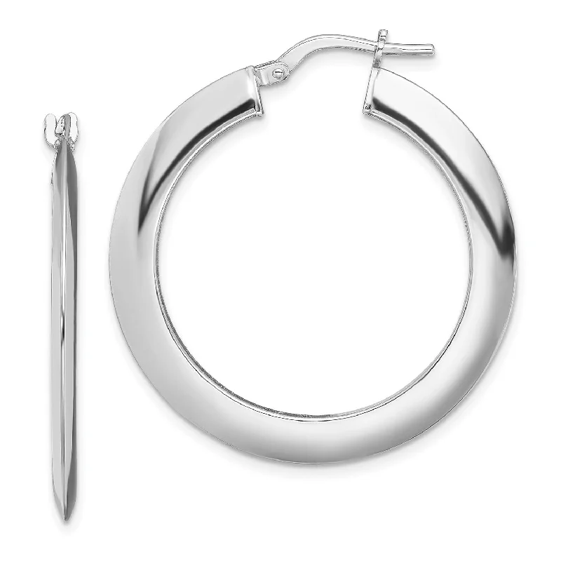 Women’s delicate gold earrings-Sterling Silver 33MM Hoop Earrings