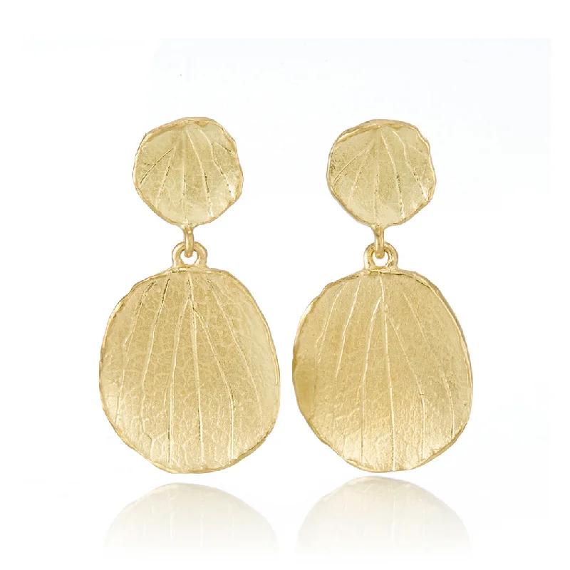 Women’s square earrings-Hydrangea Petal Drop Earrings