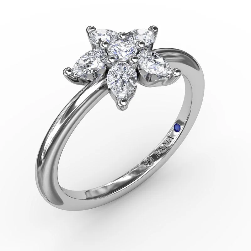 Women’s round engagement ring-Catalina Diamond Star Ring R4972