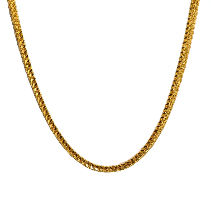 Women’s mixed-metal necklace-22K Yellow Gold Men's Chain W/ Double Cuban Link